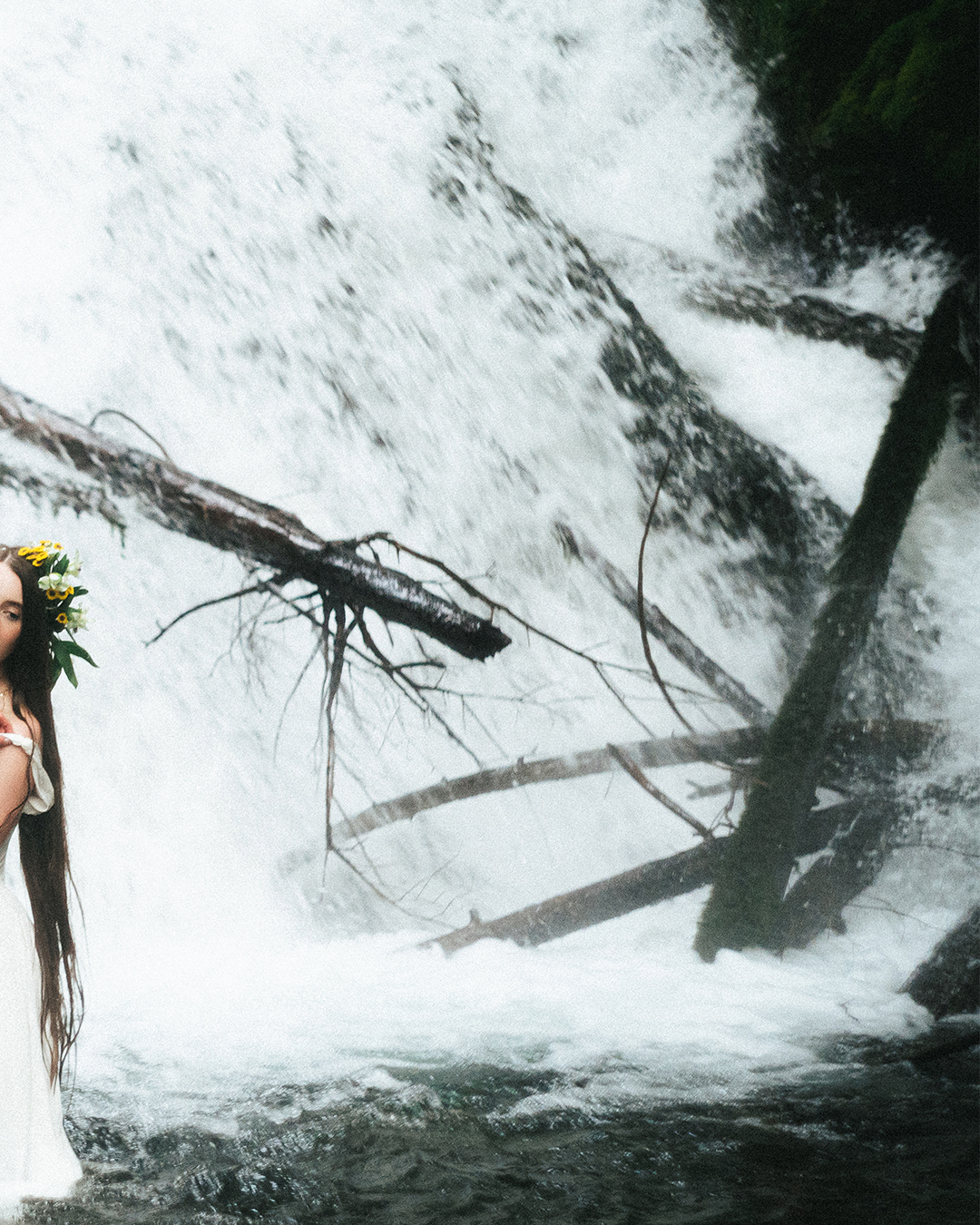 Ethereal Film-like Portraits at a Glacial Waterfall Near Mount Hood — photograph 8 of 20